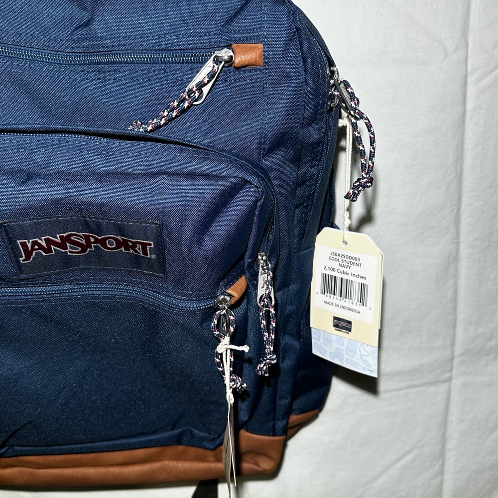JanSport Cool Student 17.5" Backpack - Navy - Picture 3 of 10